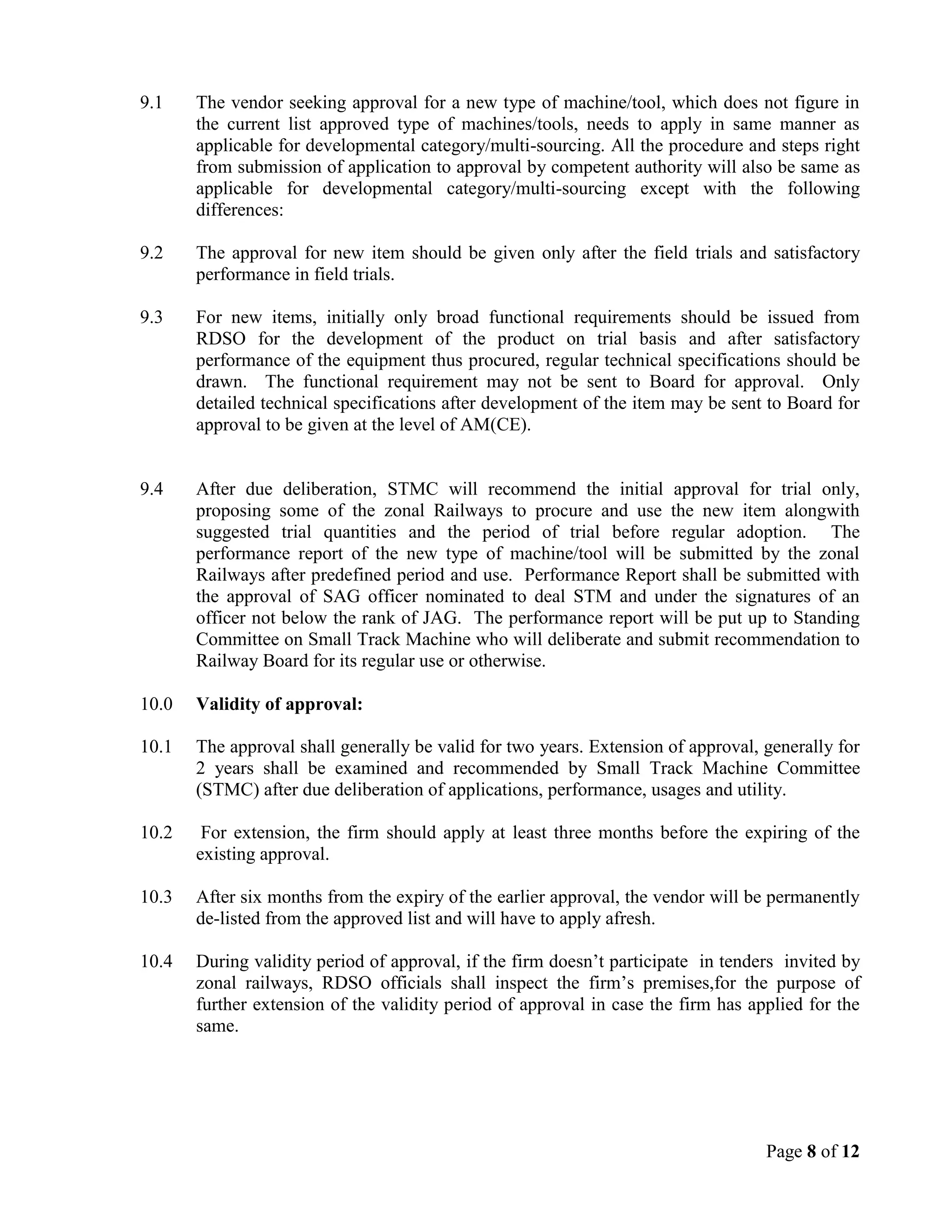 Rdso vendor registration guideline | PDF