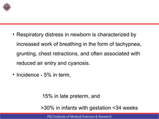 respiratory distress in term newborn for medical students | PPTX