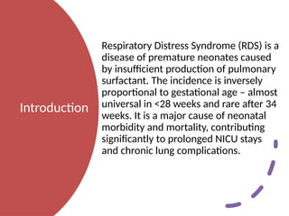 Respiratory Distress Syndrome RDS PPT Mittal Pulkit IM-665 | PPTX