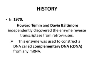 history of recombinant DNA technology | PPTX
