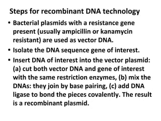 RECOMBINANT DNA TECHNOLOGY (Rdt) (RDT) [RDT] | PDF