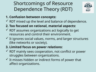Resource Dependence Theory Resource Dependence Theory | PPTX