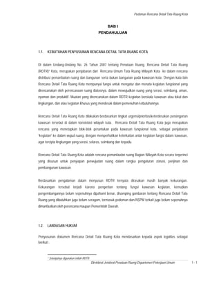 Rencana Detail Tata Ruang Wilayah Kota | PDF