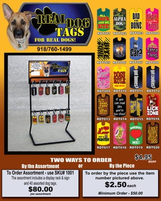 Real Dog Tags Sales Sheet