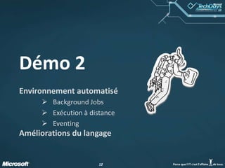 Démo 1Interfaces graphiquesScripts de production
