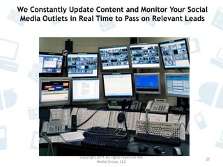 Copyright 2011 all rights reserved RDZ Media Group, LLC35We meet with your team to discuss, review and establish your Social Media policy, goals,and strategies.