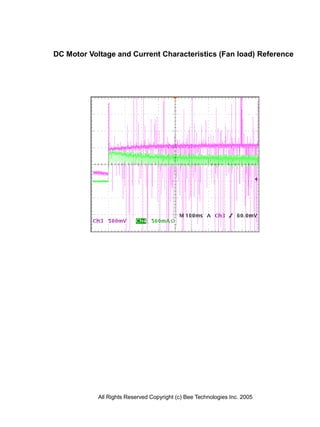 DC Motor Voltage and Current Characteristics (Fan load) Reference




            All Rights Reserved Copyright (c) Bee Technologies Inc. 2005
 