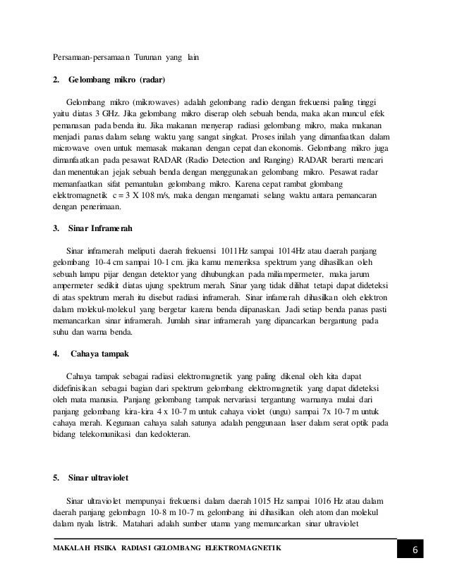 MAKALAH FISIKA RADIASI GELOMBANG ELEKTROMAGNETIK