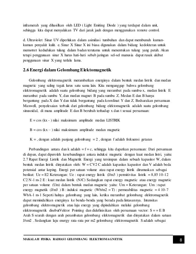 Makalah Fisika Radiasi Elektromagnetik