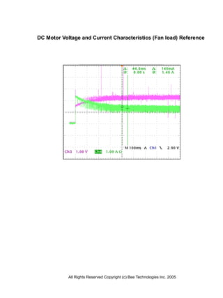 DC Motor Voltage and Current Characteristics (Fan load) Reference




            All Rights Reserved Copyright (c) Bee Technologies Inc. 2005
 