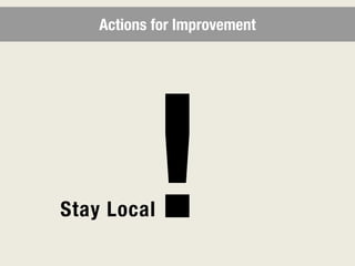 Actions for Improvement




Stay Local !
 