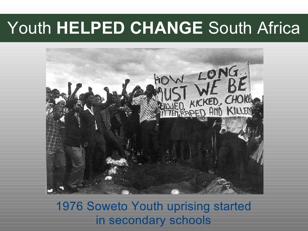 Youth HELPED CHANGE South Africa 1976