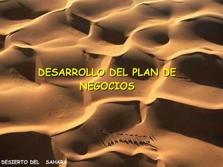 DESARROLLO DEL PLAN DE NEGOCIOS DESIERTO DEL  SAHARA 