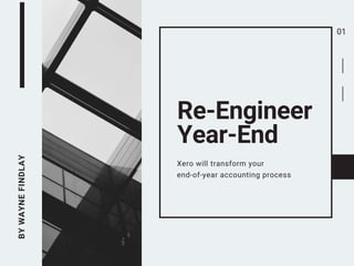 BYWAYNEFINDLAY
Re-Engineer
Year-End
Xero will transform your
end-of-year accounting process
01
 
