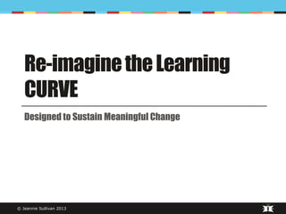 Re-imagine the Learning 
CURVE 
Designed to Sustain Meaningful Change 
© Jeannie Sullivan 2013 
 