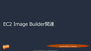 © 2021, Amazon Web Services, Inc. or its affiliates. All rights reserved.
Sustain,Build, or Migrate
 