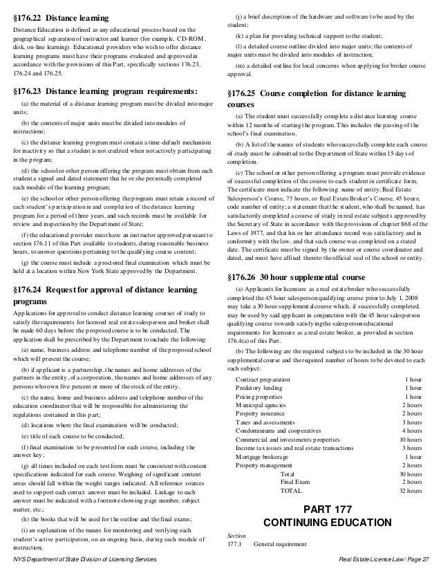 Real Estate License Law