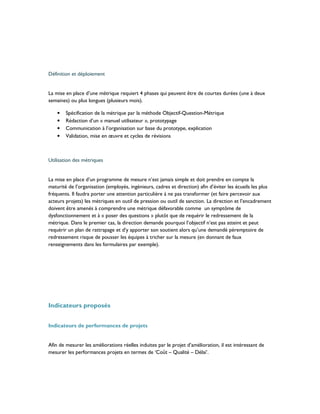 RE: Les risques lies a l'amelioration continue