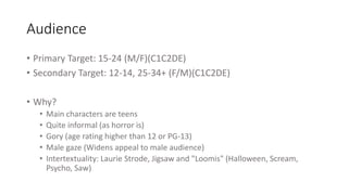 Audience
• Primary Target: 15-24 (M/F)(C1C2DE)
• Secondary Target: 12-14, 25-34+ (F/M)(C1C2DE)
• Why?
• Main characters ar...