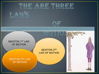 NEWTON 1ST LAW
OF MOTION
NEWTON 2ND
LAW OF MOTION

NEWTON 3RD LAW
OF MOTION

 