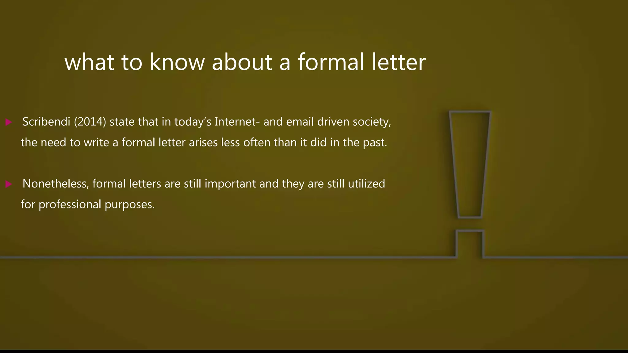 Formal letter. | PPTX