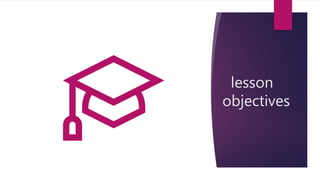 lesson
objectives
 