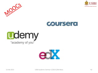 13 Feb 2013   USBI Academic Seminar 1/2013 (ZW Abas)   42
 