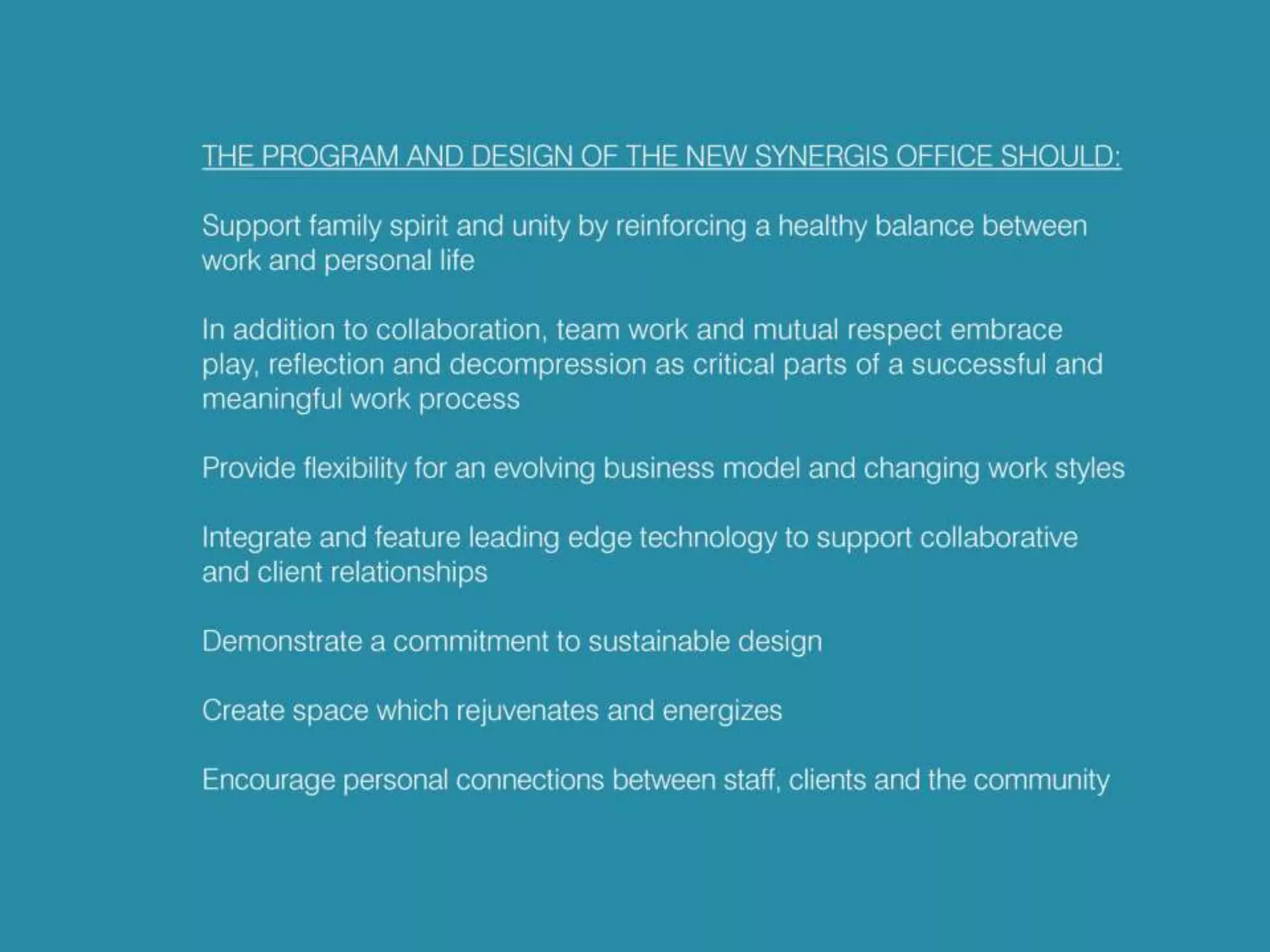 The New Synergis Home:
Collaboration, Adaptive Reuse and BIM
 