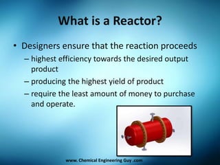 Introduction and Molar Balances - Reactor Engineering Course Block 1 | PPTX