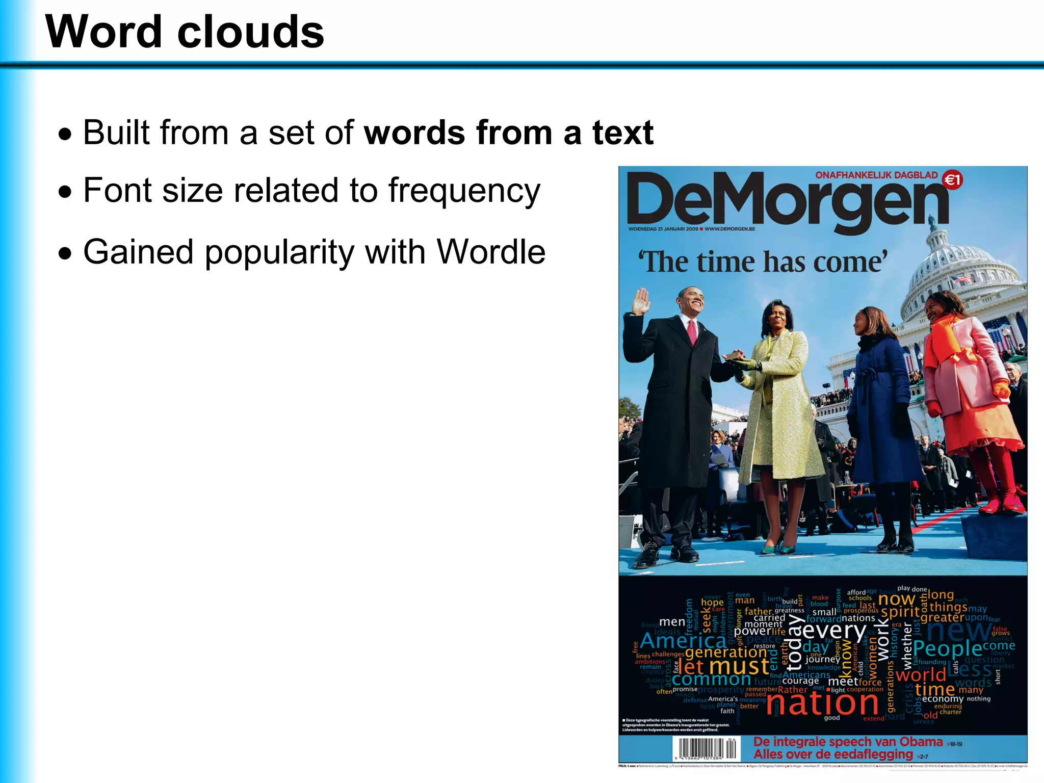 Visualising a text with a tree cloud