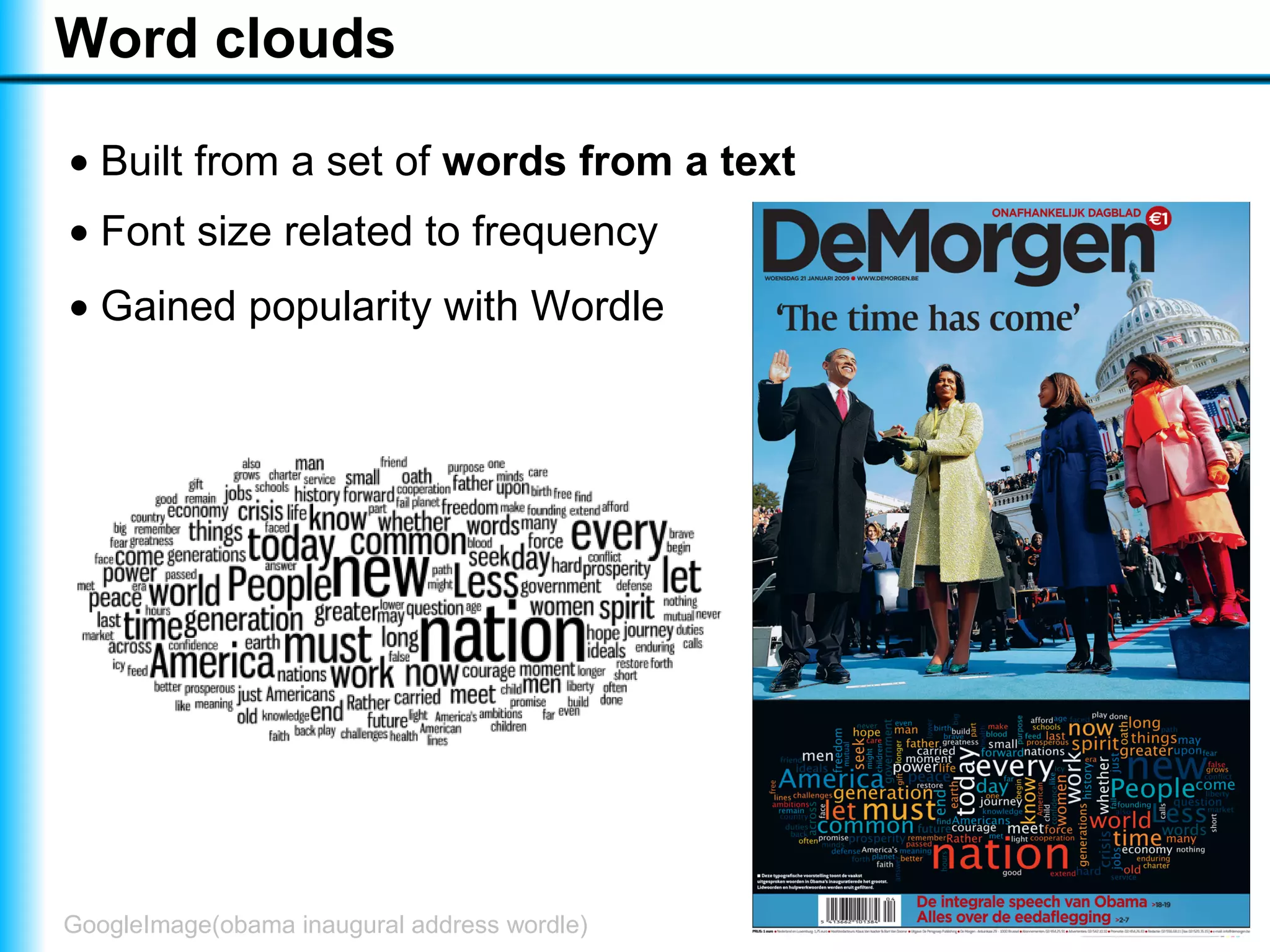 Visualising a text with a tree cloud