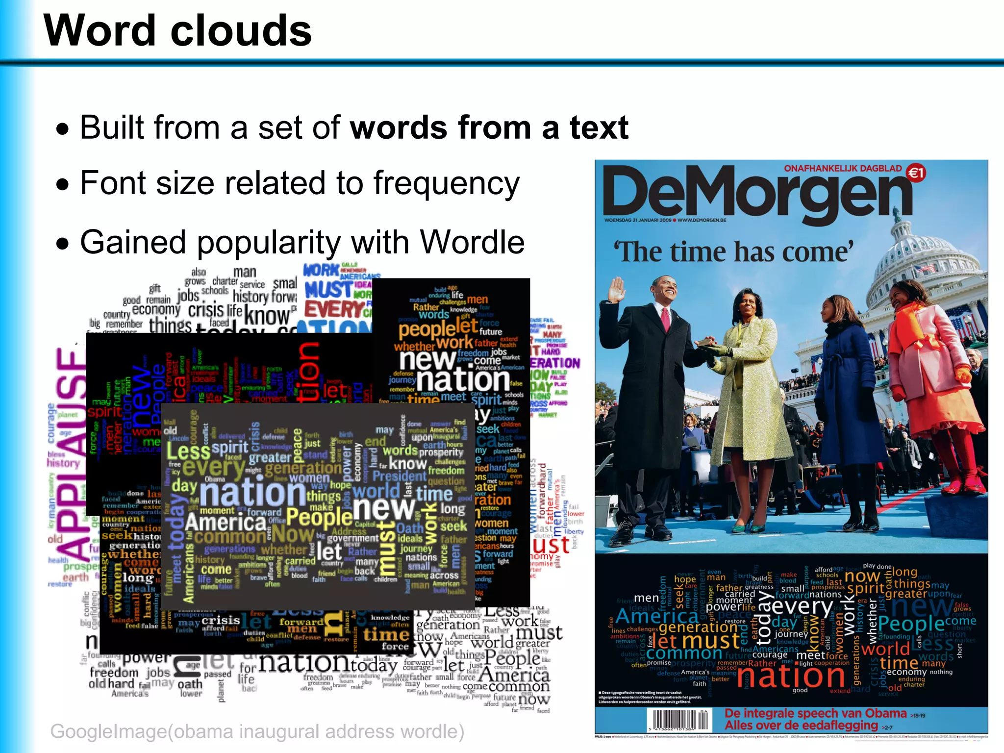 Visualising a text with a tree cloud