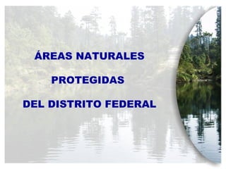 ÁREAS NATURALES PROTEGIDAS   DEL DISTRITO FEDERAL 