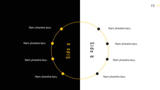 2 6
S
i
d
e
a
S
i
d
e
b
Nam pharetra lacu
Nam pharetra lacu
Nam pharetra lacu
Nam pharetra lacu
Nam pharetra lacu
Nam pharetra lacu
Nam pharetra lacu,
Nam pharetra lacu
 