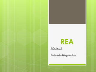 REA
Práctica 1
Portafolio Diagnóstico
 
