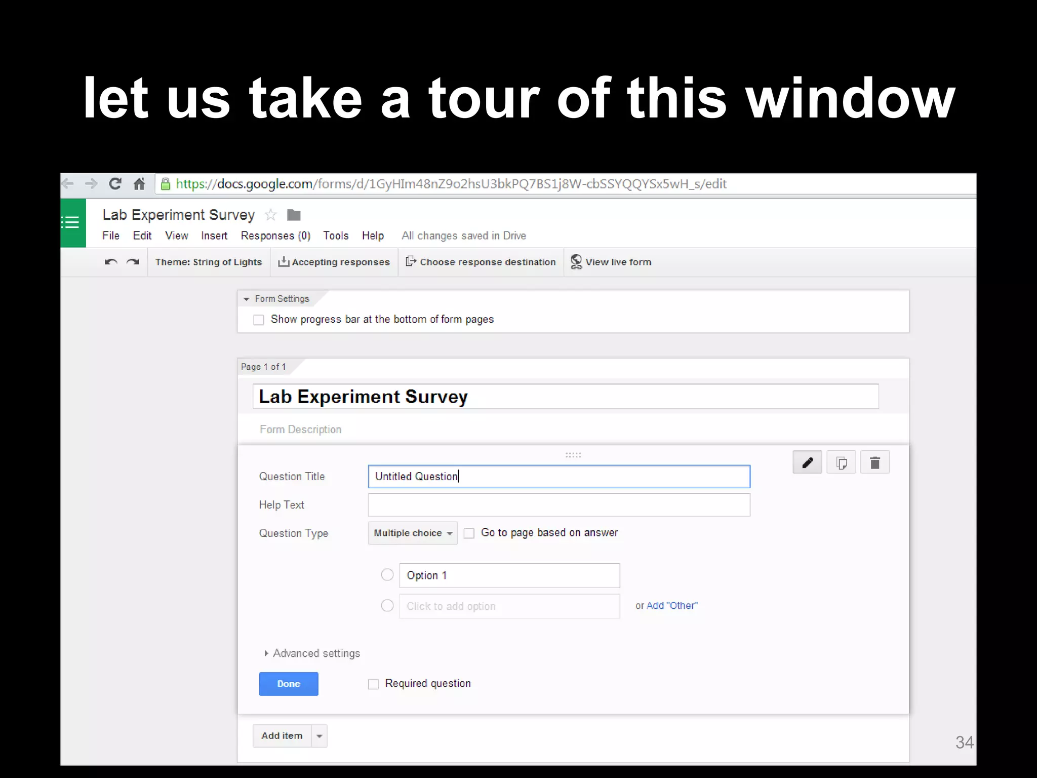 let us take a tour of this window 
34  