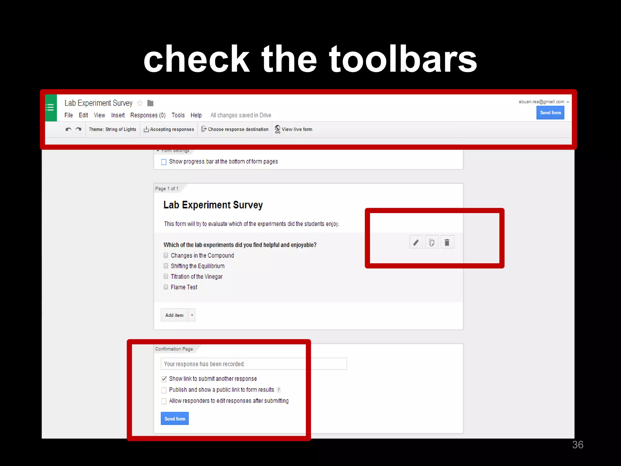 check the toolbars 
36  