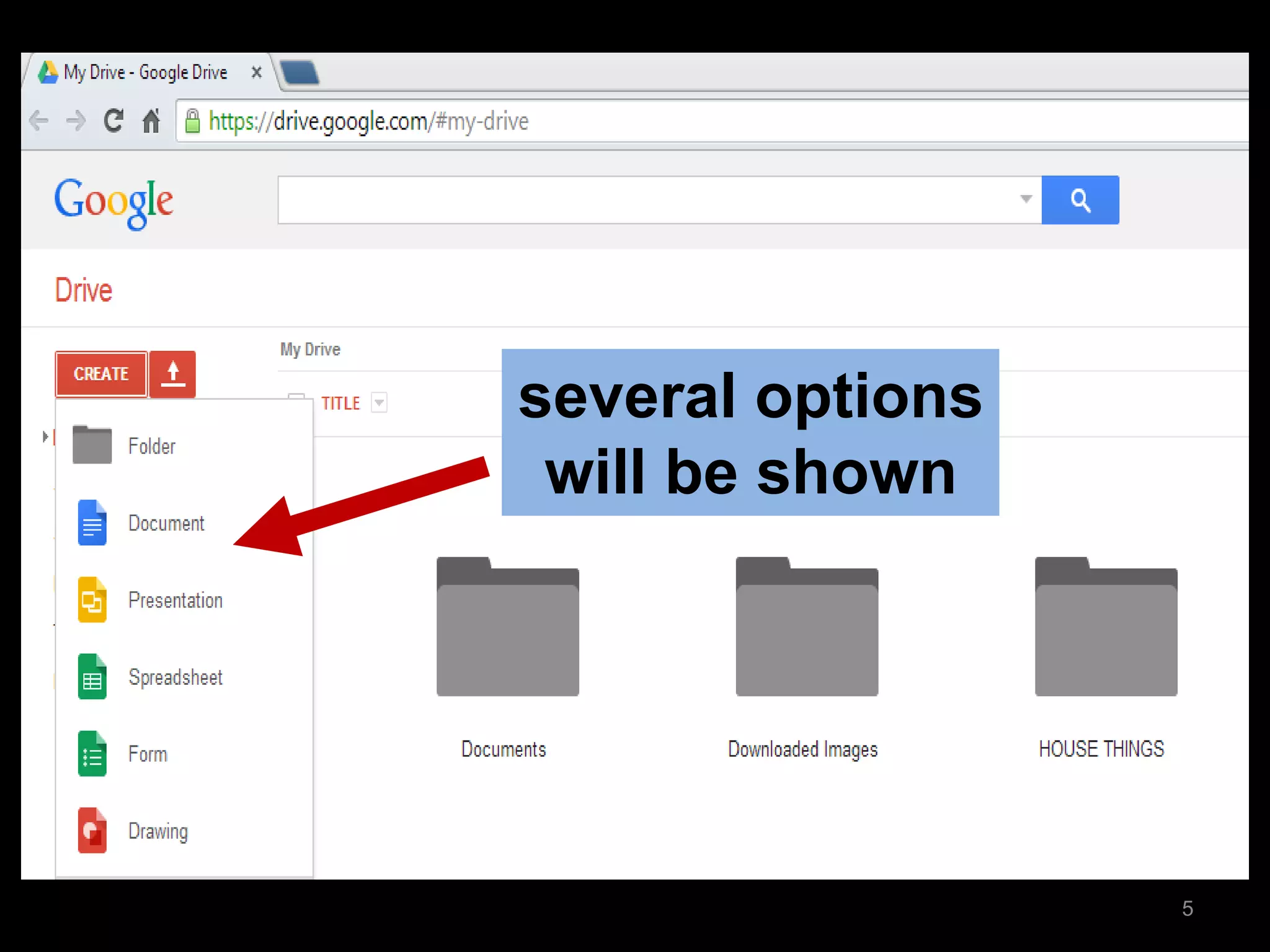 Click Form 
several options will be shown 
5  