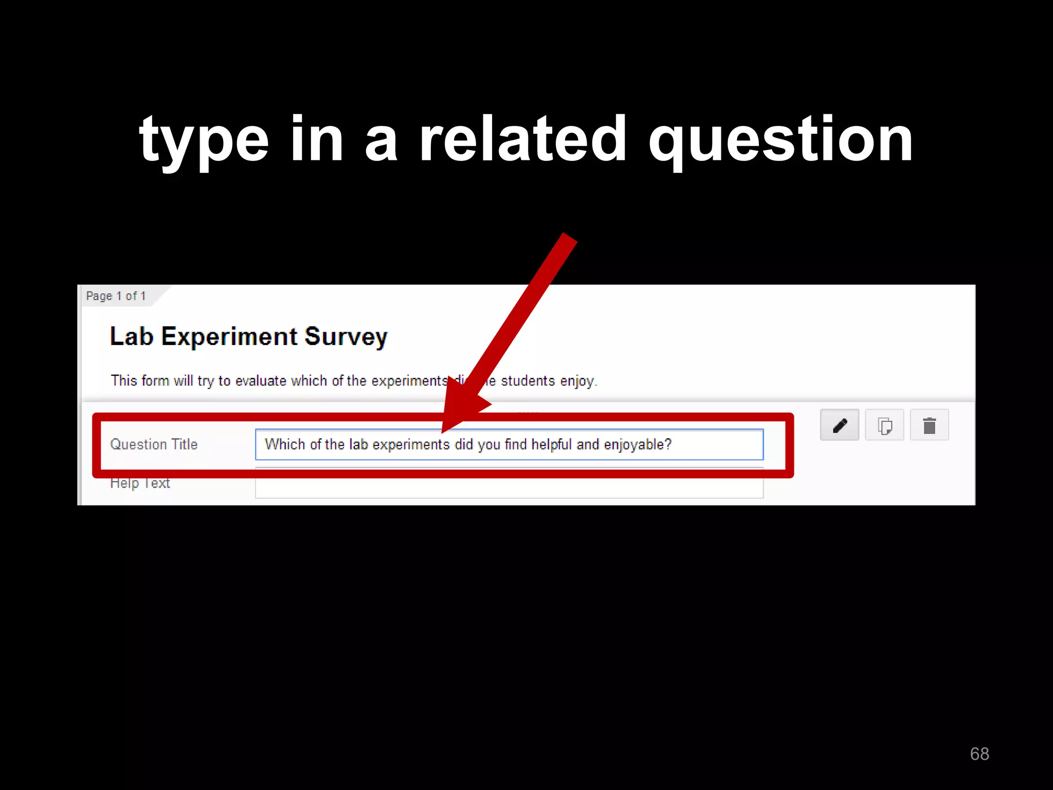 type in a related question 
68  