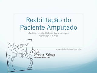 Reabilitação do
Paciente Amputado
  Mv. Esp. Stella Helena Sakata Lopes
           CRMV-SP 16.591




                         www.stellafisiovet.com.br
 