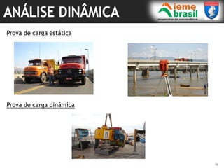 18
Prova de carga estática
Prova de carga dinâmica
 