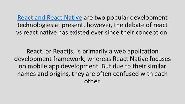 React vs React Native: Uncovering The Difference | PPT