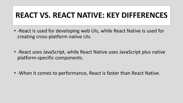 React vs React Native: Uncovering The Difference | PPT