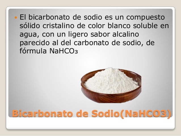 Formula Quimica Bicarbonato De Sodio Y Vinagre