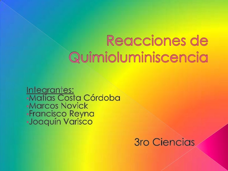 Reacciones de quimioluminiscencia