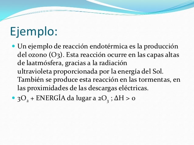 Reacciones endotermicas
