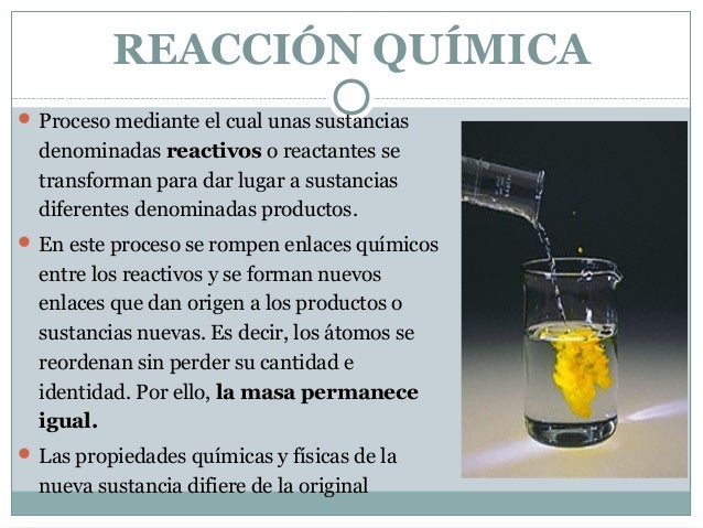 Reacciones quimicas