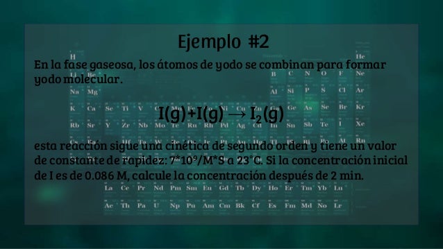 Reacciones Quimicas De Segundo Orden