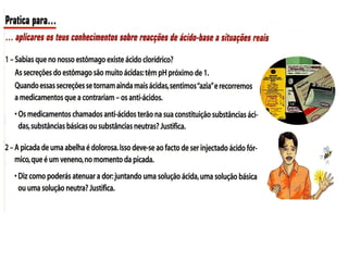 Reacções ácido base