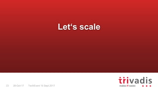 TechEvent 15 Sept 201723 26-Oct-17
Let‘s scale
 